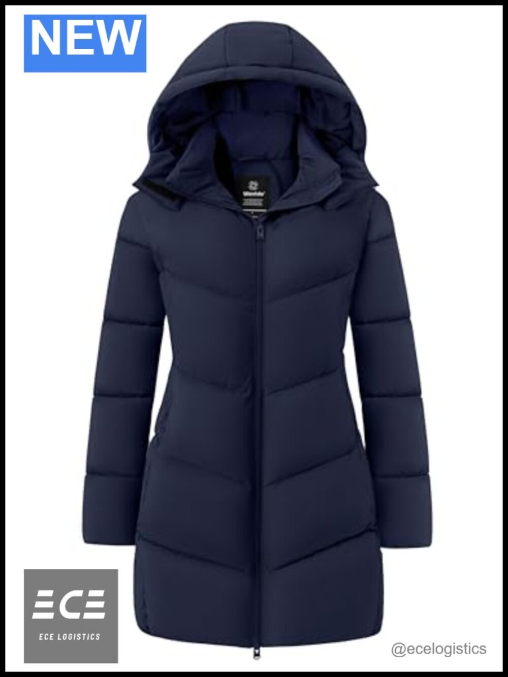 Women's Long Warm Winter Puffer Jacket Hooded Parka Waterproof